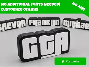 Customize Online! GTA Style Name Sign Stand