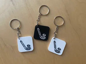 Hockey Stick Keychain