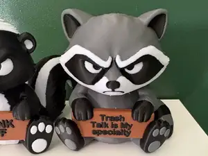 Grumpy / Angry Raccoon with slogan