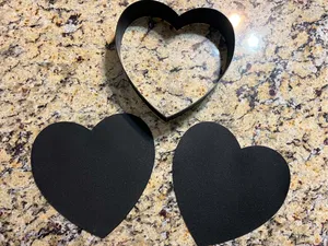 Crumb Cutter and Icing Plates for Heart Cake 10 in