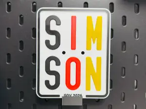 Simson ( SIM SON ) Deko Kennzeichen Deutschland