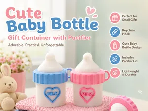 Cute Baby Bottle Gift Container with Pacifier