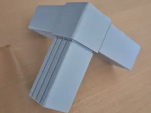 Eckverbinder für Alu Vierkantrohre 25mm
