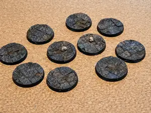 Cobblestone Round Miniature Bases –32mm(Set of 10)