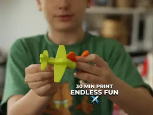 Simple Airplane 30 Min Print | 11g PLA | No Glue