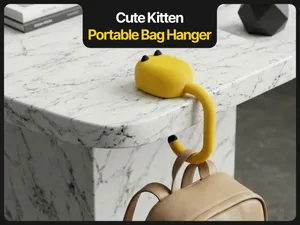 Cute Kitten Portable Bag Hanger