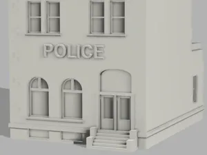 Police Station Model Train (N- Scale)