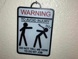 Avoid Injury Sign
