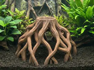 Natural Mangrove Stump Hideout Aquarium Decoration