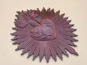 Flaming Heart Wall Decor – Gothic Baroque Style