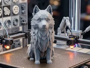 Siberian Husky Statue