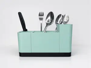 Cutlery Drainer with Drip Tray | Utensil Organizer