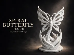 Spiral Butterfly Decor – Elegant Sculptural