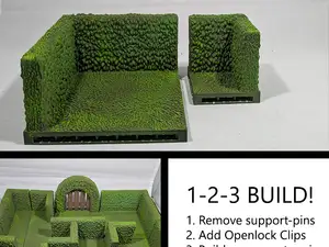 Hedge corner tiles - OpenLOCK system