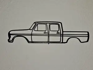 1970s Ford F Series Crew Cab Wall Art - Dent Side