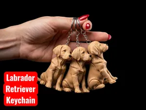 Labrador Retriever Puppy Keychain