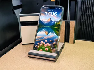 Phone Stand with Premium Wood Finish