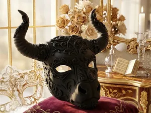 Baroque Minotaur Mask - Shadow Ballroom