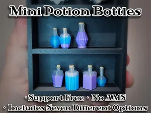 Mini Potion Bottles, Quick Print, No AMX