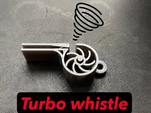 Turbo whistle for keychain