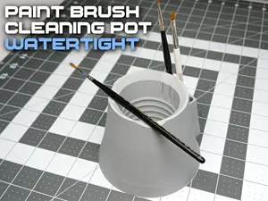 Miniatures Paint Brush Cleaning Pot - watertight