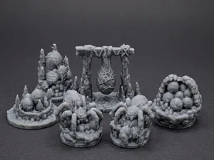 Spider Nest & Egg Sac Scatter Terrain Set