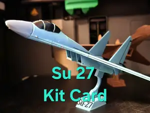 Su 27 Plane Kit Card