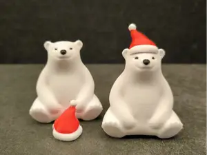 Polar Bear with Santa hat