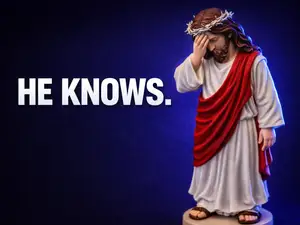 Facepalm Jesus – Single Color Easy Print 2H