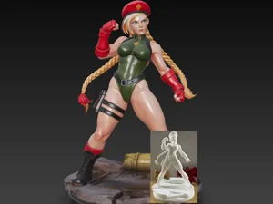 街头霸王 嘉米 Cammy 角色模型|3D打印|动态战斗姿态