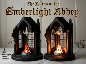 Emberlight Abbey : Diorama/Book-Nook/Lamp