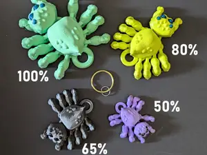 Articulated Jumping Spider Keychain Version