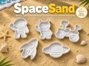 SpaceSand – 5 Space Sand Molds for Beach/Home Play