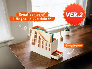Modular 2-in-1 Desktop File Holder & Organizer