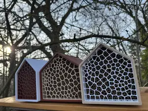 Mason Bee Houses with Bird Protection