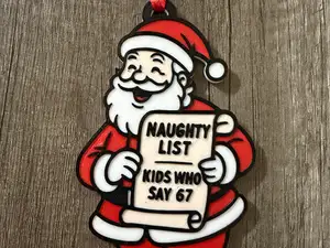 Naughty List: Kids Who Say Six Seven Ornament