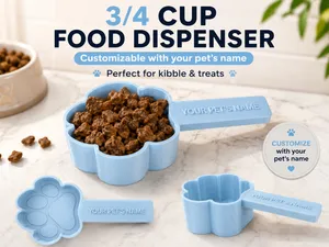 Personalized Paw Print 3/4 Cup Pet Food Scoop