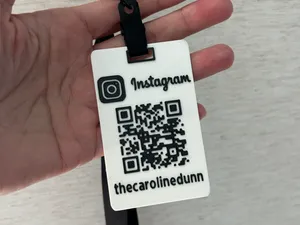 Instagram QR Code Badge - Custom IG Luggage Tag