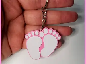 Baby feet keychain