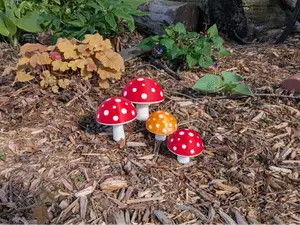 Mushroom container for rabbit/deer repellent balls