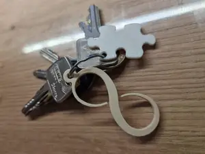 Infinity symbol keychain