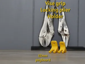Vise grip holder for pegboard/wall