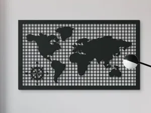 World Map 3D Wall Art