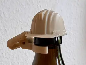 Beer Bottle Helmet - Construction Worker