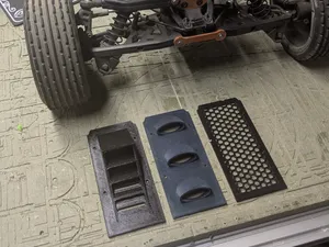 Baja 5th scale RC front window grills.