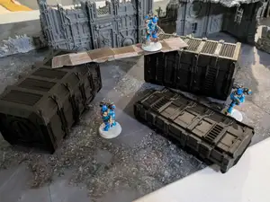 Wargaming Terrain: folding Shipping Containers