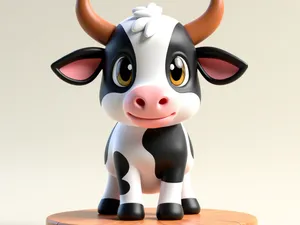 Cute Stylized Cow – 3D Printable Figurine