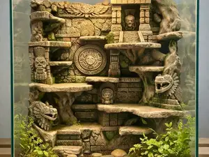 3D-Rückwand " Aztec ruins "
