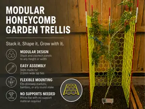 Modular Honeycomb Garden Trellis