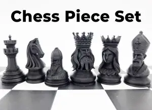 Carved Chess Piece Set